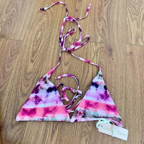 Revolve Chloe Rose Swimwear Dream On Triangle Bikini Set - Picture 5 of 10
